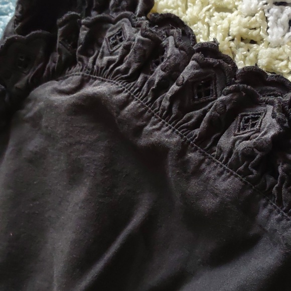 Sea New York Size 8 Kiara Light Black High Rise 100% Cotton Eyelet Shorts - Picture 15 of 16